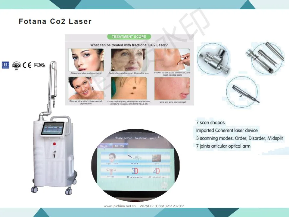 RF 60W 3D Fractional CO2 Laser for Skin Resurface Scar Removal Skin Rejuvenation scar removal vagina tightening