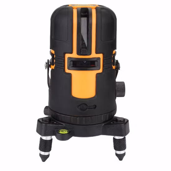 교차 레이저 레벨링 라인, 회전하는 녹색 빔 레이저 및 삼각대